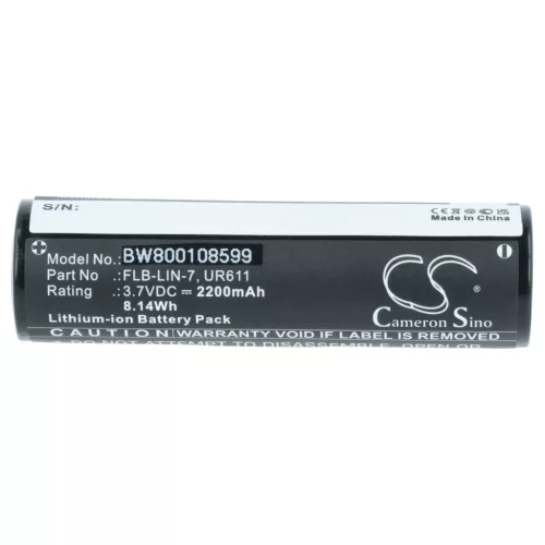 VHBW Taschenlampe Akku FLB-LIN-7, UR611 - 2200 mAh 3,7 V Li-Ion