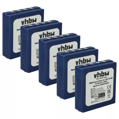 VHBW Radio Akku HBC BA222060, BA222061, BA203060, FBFUB03, AF-FUB03M, KH68302500 - 700 mAh 6 V NiMH