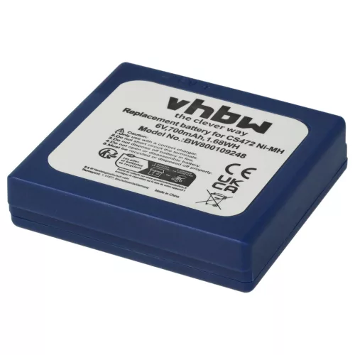 VHBW Radio Akku HBC BA222060, BA222061, BA203060, FBFUB03, AF-FUB03M, KH68302500 - 700 mAh 6 V NiMH