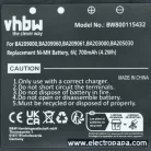 VHBW Fernbedienung Akku BA203000, BA205030, 005-01-00615 - 700 mAh 6 V NiMH