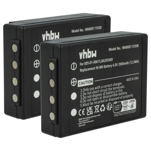 VHBW Távirányító Akkumulátor 005-01-00615, BA205000, BA205030 - 2000 mAh 6 V NiMH