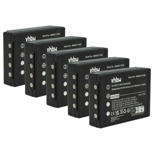 VHBW Fernbedienungsakku 005-01-00615, BA205000, BA205030 - 2000 mAh 6 V NiMH