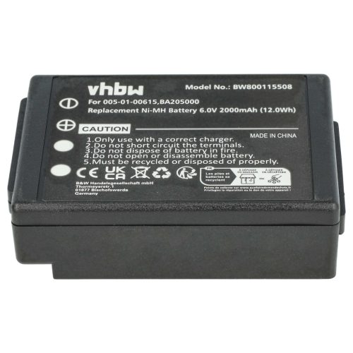 VHBW Fernbedienungsakku 005-01-00615, BA205000, BA205030 - 2000 mAh 6 V NiMH