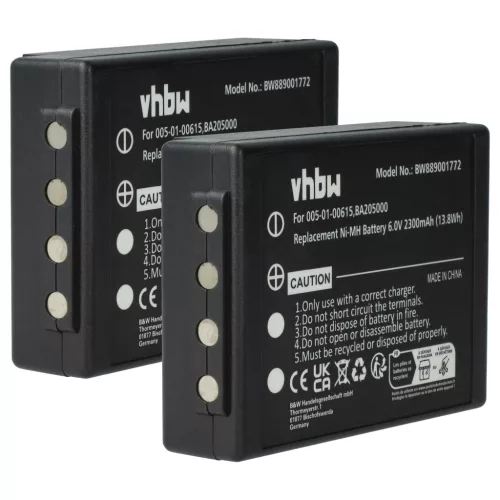VHBW Remote Control Battery 005-01-00615, BA205000, BA205030 - 2300 mAh 6 V NiMH