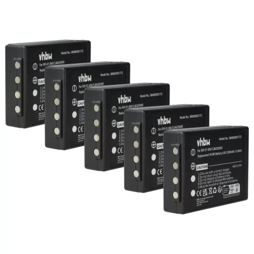 VHBW Fernbedienung Akku 005-01-00615, BA205000, BA205030 - 2300 mAh 6 V NiMH