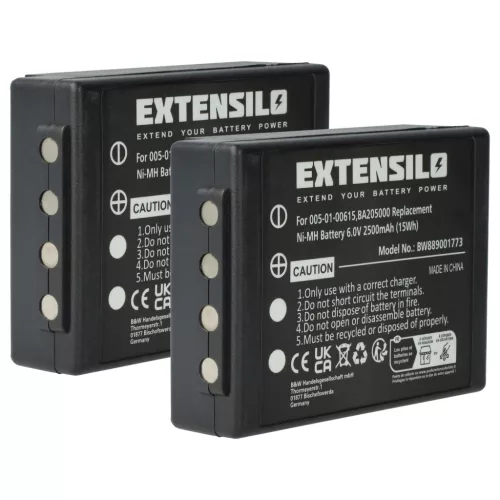 VHBW Remote Control Battery 005-01-00615, BA205000, BA205030 - 2500 mAh 6 V NiMH