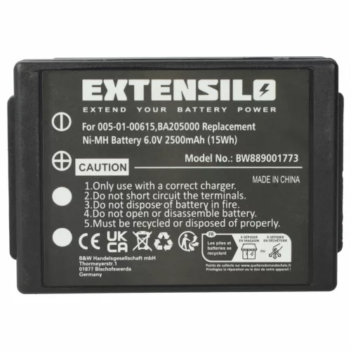 VHBW Remote Control Battery 005-01-00615, BA205000, BA205030 - 2500 mAh 6 V NiMH