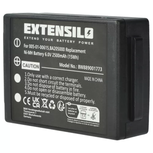 VHBW Remote Control Battery HBC 005-01-00615, BA205000, BA205030 - 2500 mAh 6 V NiMH