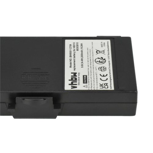VHBW Radio Battery Hetronic 68303000, 68303010, 6830300, 68303020, HE010 - 2000 mAh 9.6 V NiMH