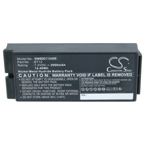 VHBW Távirányító Akkumulátor Danfoss 2303696, BT12 - 2000 mAh 7,2 V NiMH