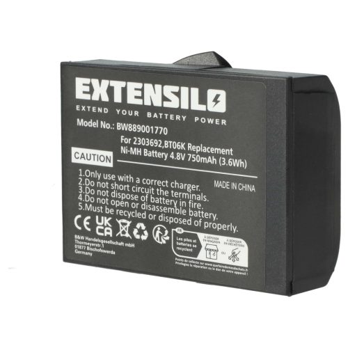 VHBW Remote Control Battery BT06K, 2303692 - 750 mAh 4.8 V NiMH