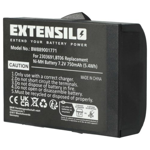 VHBW Remote Control Battery Danfoss 2303691, BT06 - 750 mAh 7.2 V NiMH