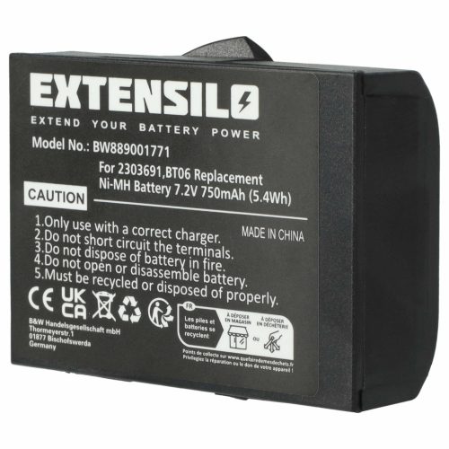 VHBW Remote Control Battery Danfoss 2303691, BT06 - 750 mAh 7.2 V NiMH