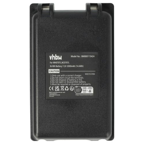 VHBW Remote Control Battery MH0707L, NC0707L - 2000 mAh 7.2 V NiMH