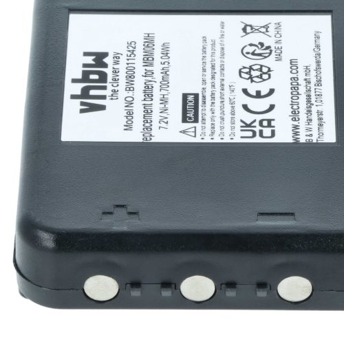 VHBW Remote Control Battery MBM06MH - 700 mAh 7.2 V NiMH