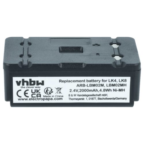 VHBW Fernbedienung Akku ARB-LBM02M, LBM02MH - 2000 mAh 2,4 V NiMH