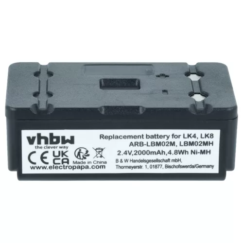 VHBW Remote Control Battery ARB-LBM02M, LBM02MH - 2000 mAh 2.4 V NiMH