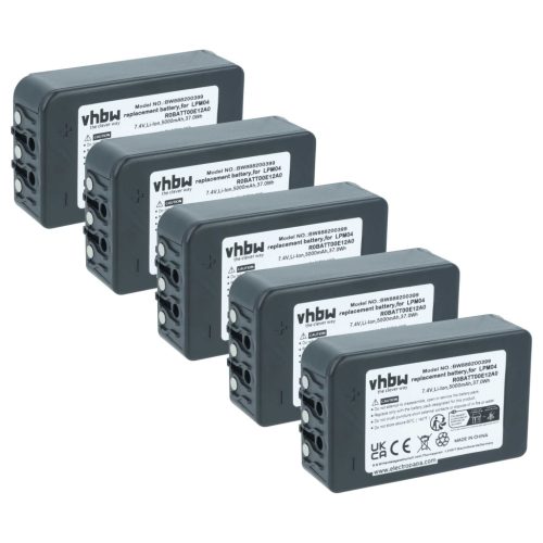 VHBW Remote Control Battery R0BATT00E12A0, LPM04 - 5000 mAh 7.4 V Li-polymer