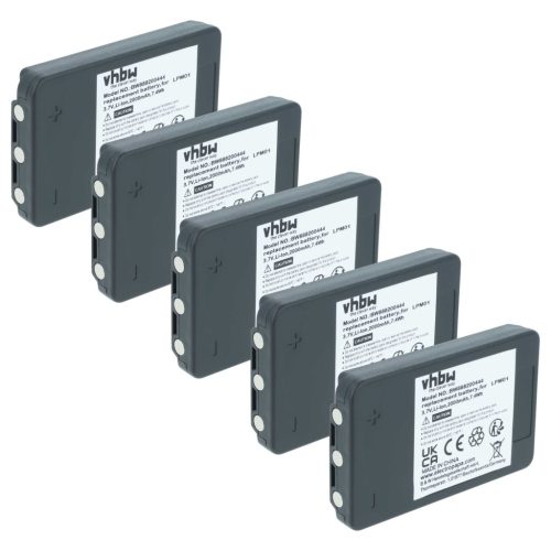 VHBW Remote Control Battery MHM03, LPM01LI, LPM01 - 2000 mAh 3.7 V Li-polymer