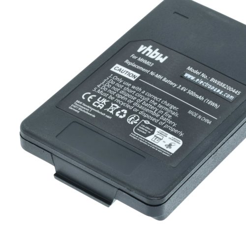 VHBW Remote Control Battery MHM03, LPM01LI, LPM01 - 500 mAh 3.6 V NiMH
