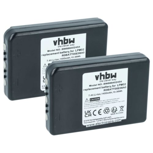 VHBW Remote Control Battery R0BATT00E08A0, LPM02 - 1400 mAh 7.4 V Li-Ion