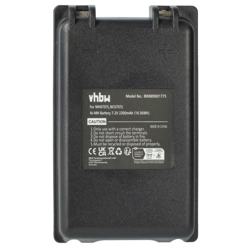 VHBW Remote Control Battery MH0707L, NC0707L - 2300 mAh 7.2 V NiMH