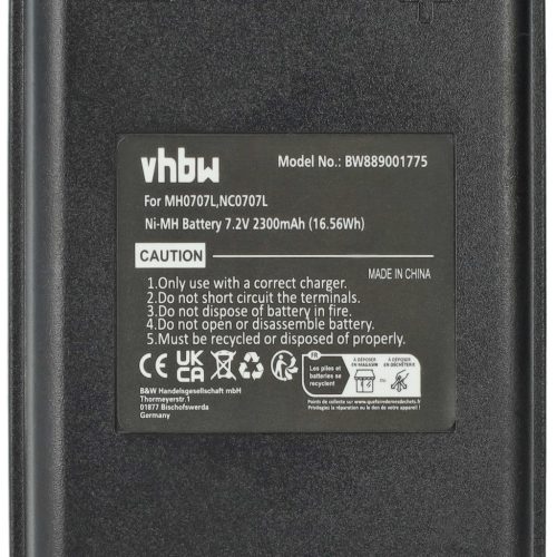VHBW Remote Control Battery MH0707L, NC0707L - 2300 mAh 7.2 V NiMH