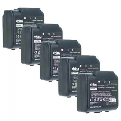 VHBW Remote Control Battery AS060, AS083 - 2000 mAh 3.6 V NiMH
