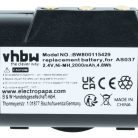 VHBW Távirányító Akkumulátor WBH04.965, AS037 - 2000 mAh 2,4 V NiMH