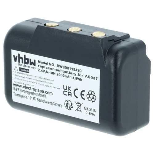 VHBW Távirányító Akkumulátor WBH04.965, AS037 - 2000 mAh 2,4 V NiMH