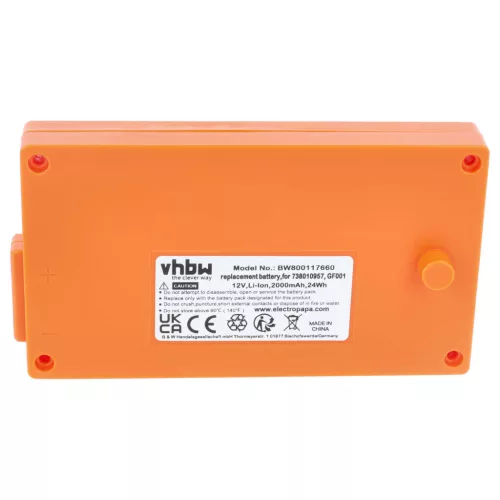 VHBW Remote Control Battery Gross Funk 738010957, 100-000-134 - 2000 mAh 12 V Li-Ion