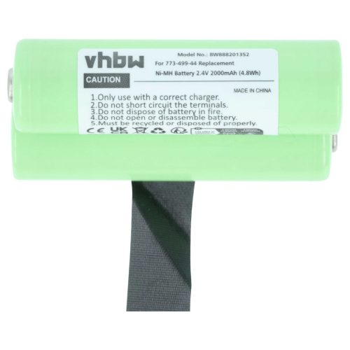 VHBW Távirányító Akkumulátor 773-499-44 - 2000 mAh 2,4 V NiMH