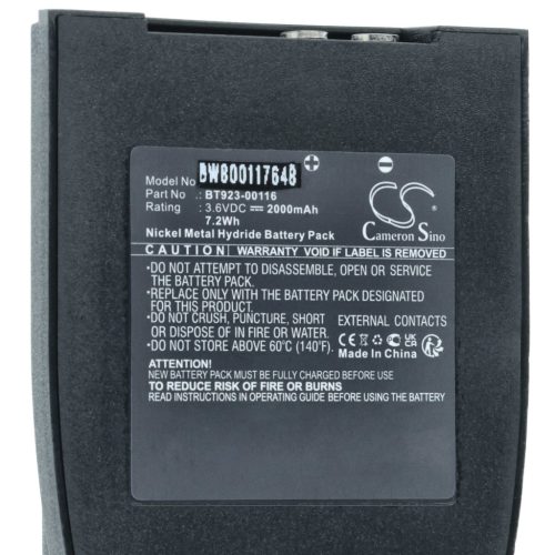 VHBW Távirányító Akkumulátor BAT-0000327 - 2000 mAh 3,6 V NiMH