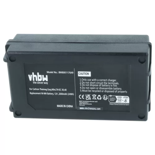 VHBW Remote Control Battery BT081-00053 - 2000 mAh 12 V NiMH