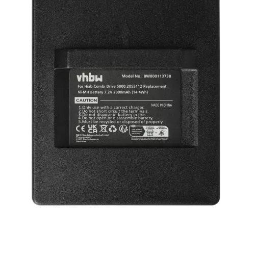 VHBW Remote Control Battery 2.250.2011, 2.250.1000, 2.250.2010 - 2000 mAh 7.2 V NiMH