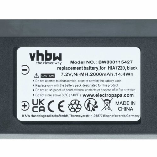 VHBW Rádió Akkumulátor Hiab Olsberg, XS Drive - 2000 mAh 7,2 V NiMH