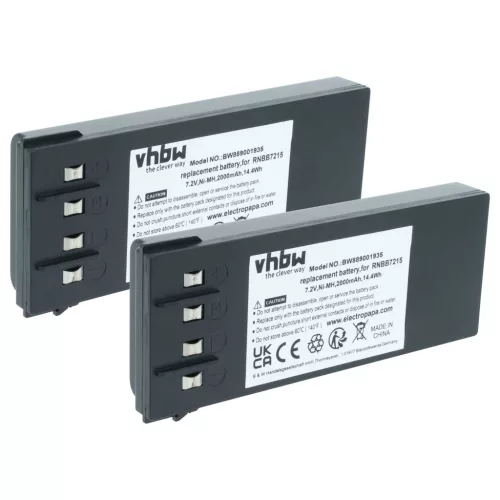 VHBW Battery Hiab 2.250.1000, 2.250.2010 - 2000 mAh 7.2 V NiMH
