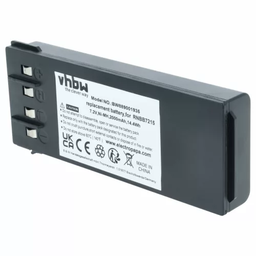 VHBW Battery Hiab 2.250.1000, 2.250.2010 - 2000 mAh 7.2 V NiMH