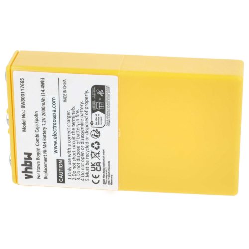 VHBW Távirányító Akkumulátor 26.105, BT7216MH, BT7216 - 2000 mAh 7,2 V NiMH