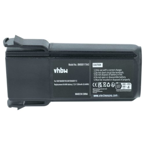 VHBW Távirányító Akkumulátor Elca 0401BA000109, 0401BA000113, PINC-GEH, 04.142 - 1200 mAh 7,2 V NiMH