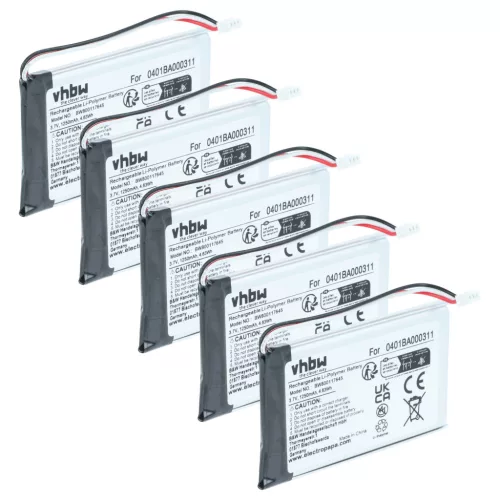 VHBW Remote Control Battery Elca 0401BA000311 - 1250 mAh 3.7 V Li-polymer