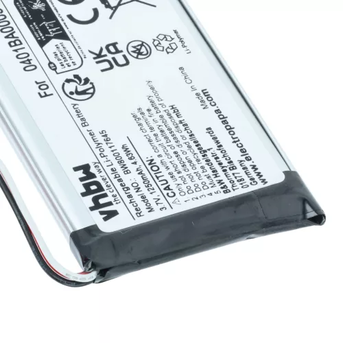 VHBW Remote Control Battery Elca 0401BA000311 - 1250 mAh 3.7 V Li-polymer