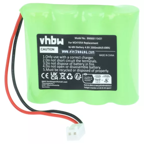 VHBW Remote Control Battery M241054 - 2000 mAh 4.8 V NiMH