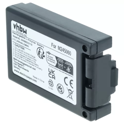 VHBW Remote Control Battery 22.381.2, D00004-02 - 2400 mAh 3.7 V Li-Ion