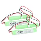 VHBW Vészvilágítás Akkumulátor BAES TD512433 - 800 mAh 4,8 V NiCd