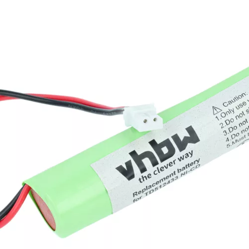 VHBW Emergency Lighting Battery BAES TD512433 - 800 mAh 4.8 V NiCd