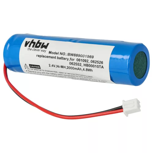 VHBW Notbeleuchtung Akku Legrand 062552, 062526, HB00010TA, 805809, 061092 - 2000 mAh 2,4 V NiMH