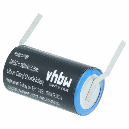 VHBW Akkumulátor Maxell ER17/33 helyett - 1600 mAh 3,6 V Li-MnO2