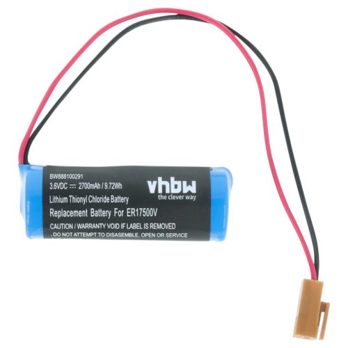 VHBW CNC Controller Battery Replacement for Maxell ER17/33 - 2700 mAh 3.6 V Li-MnO2