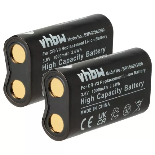 VHBW Battery RV3, RCR-V3, LB01, LB-01, CR-V3P, CR-V3 - 1000 mAh 3.6 V Li-Ion